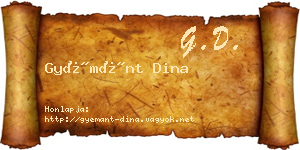 Gyémánt Dina névjegykártya